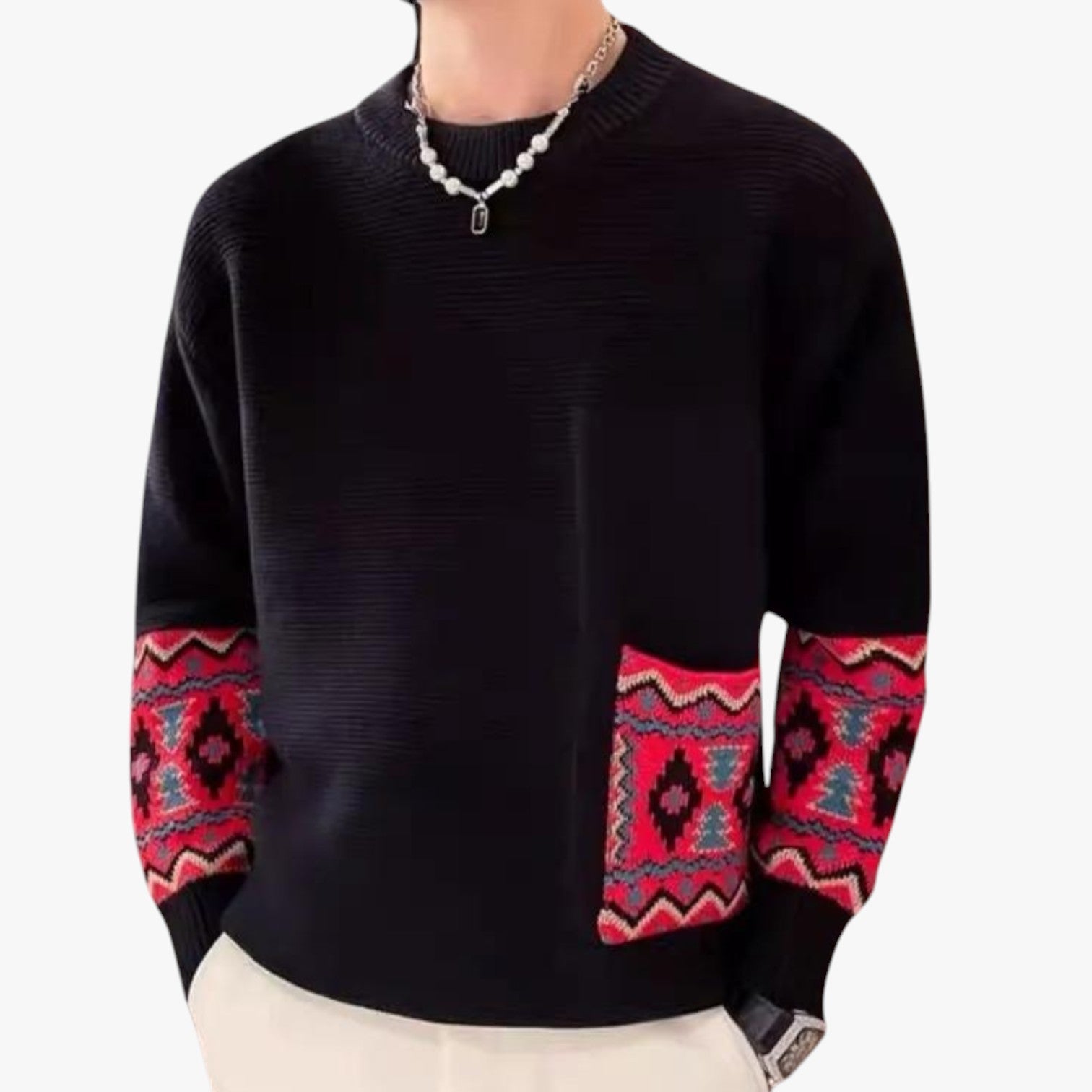 Zuri - Pullover Tribal Design für Herren