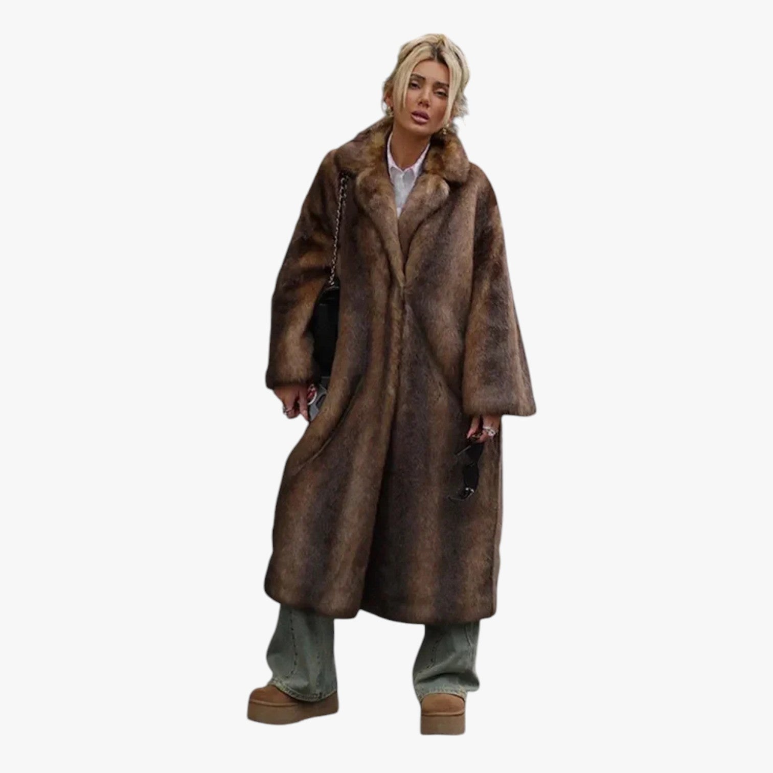 Lianora - Kunstpelz-Wintermantel für Damen