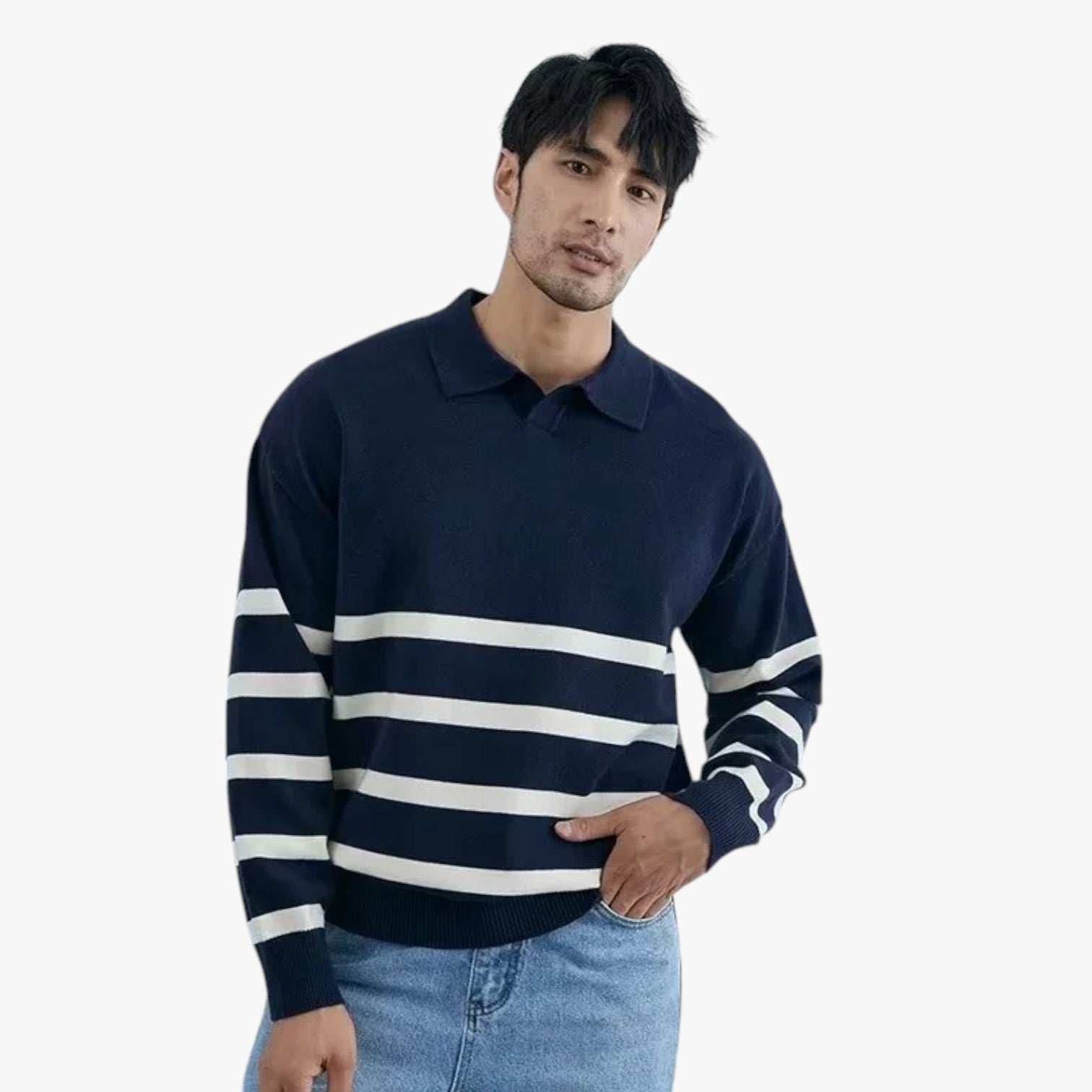 Jay - Strickpullover mit Kragen für Herren
