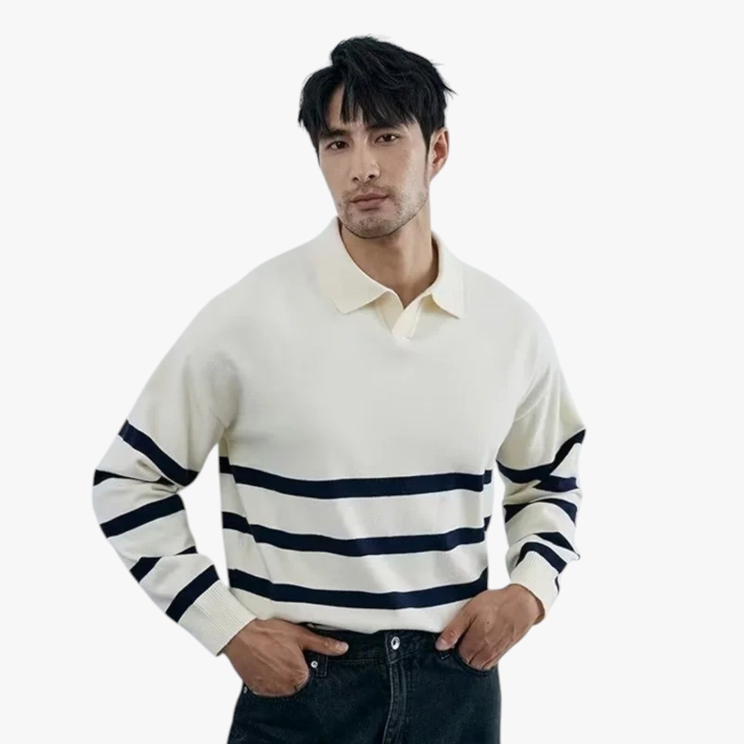 Jay - Strickpullover mit Kragen für Herren