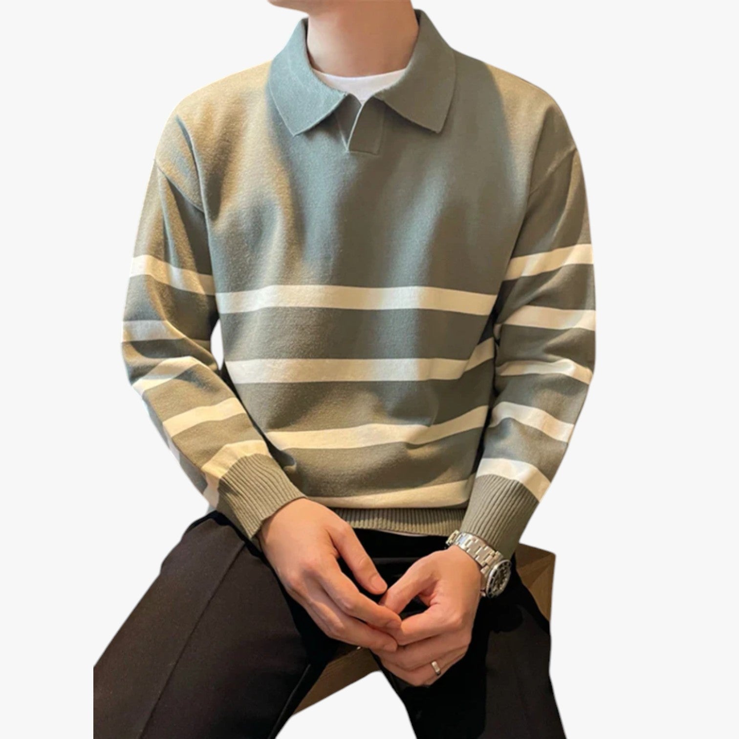 Jay - Strickpullover mit Kragen für Herren