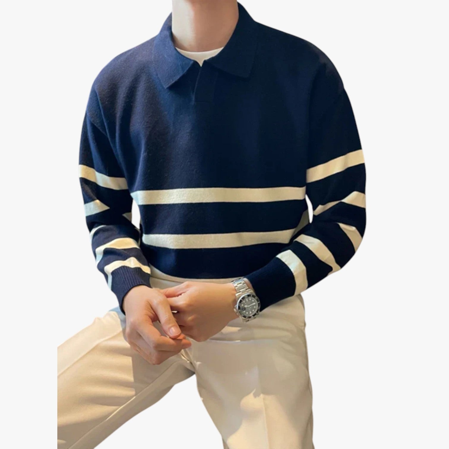Jay - Strickpullover mit Kragen für Herren