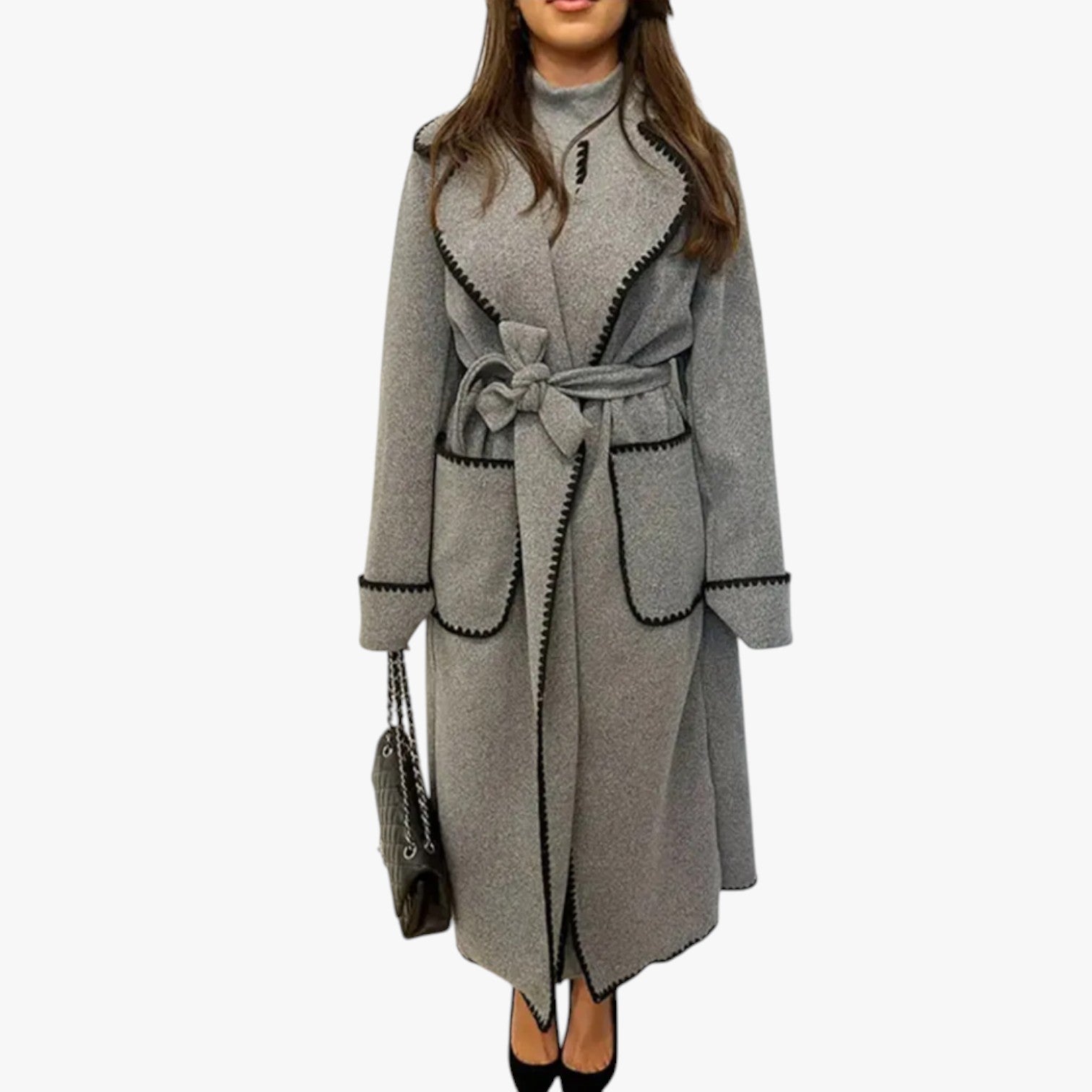 Arius - Lange Patchwork-Mantel für Damen