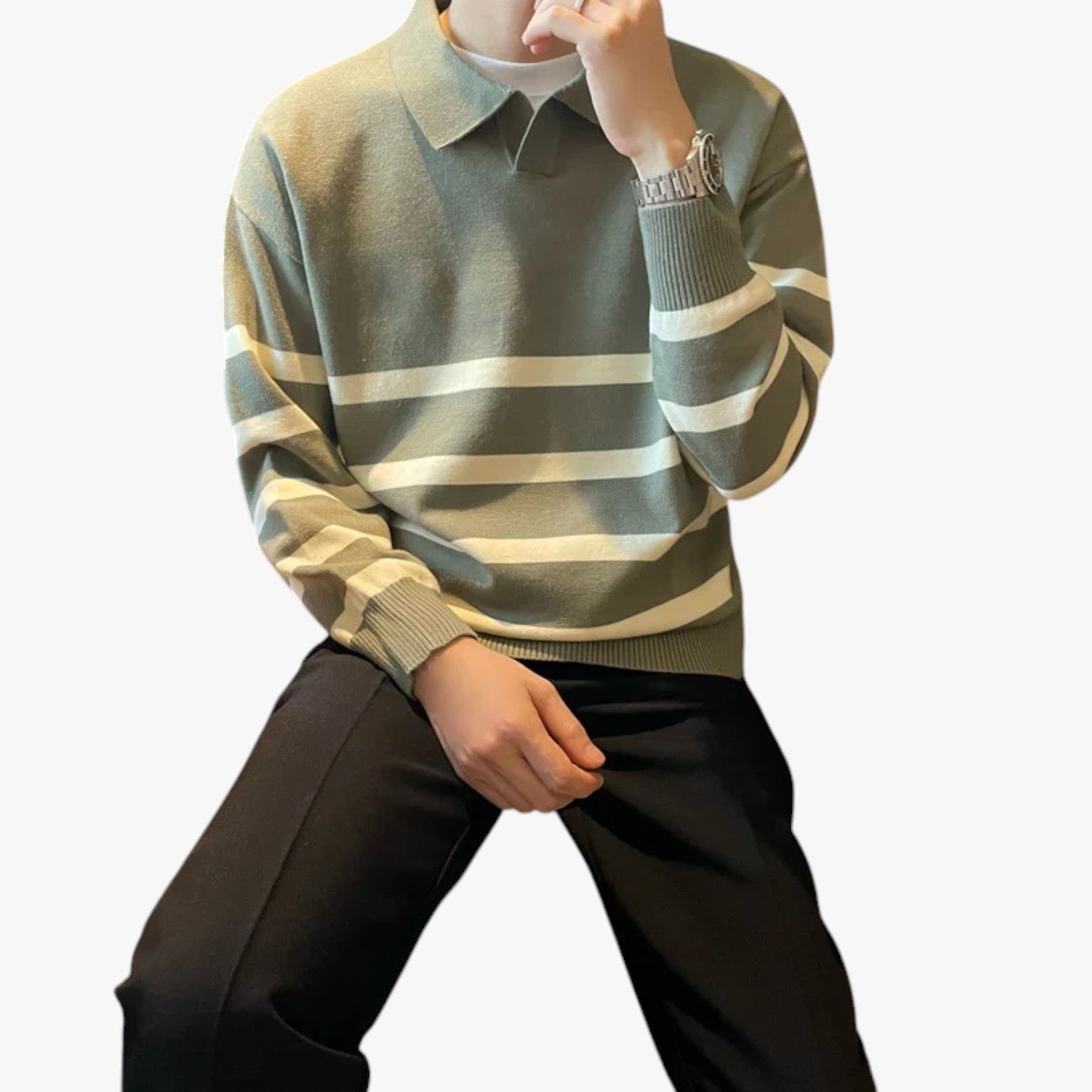 Jay - Strickpullover mit Kragen für Herren