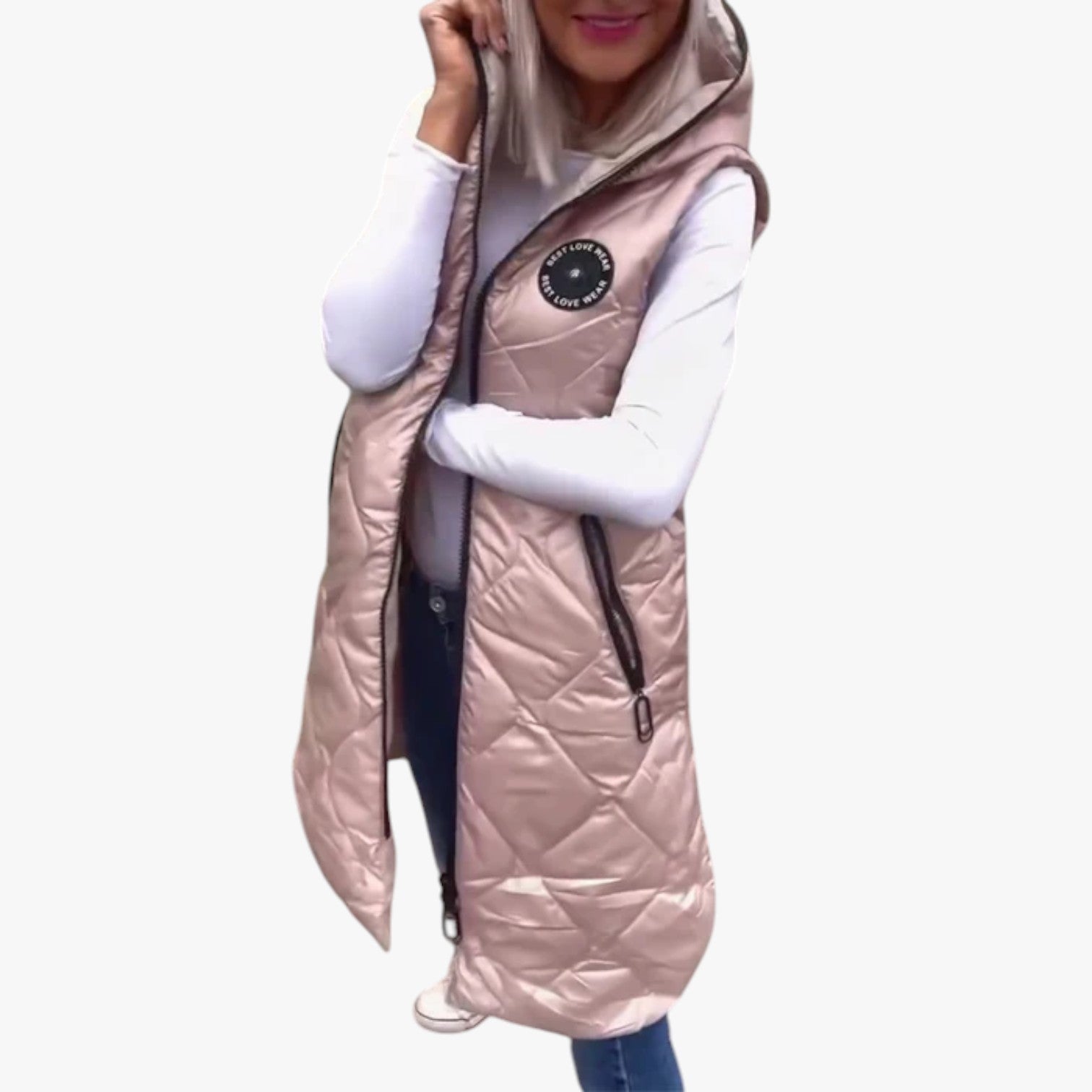 Nariyka - Ärmellose Kapuzen-Pufferjacke für Damen