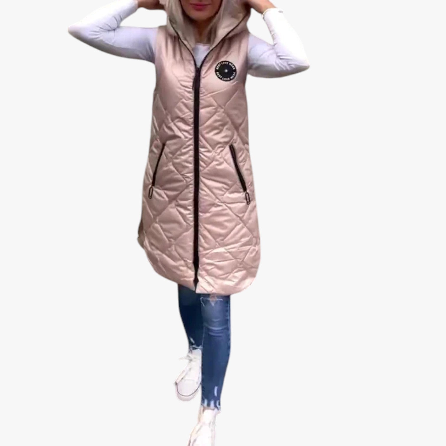 Nariyka - Ärmellose Kapuzen-Pufferjacke für Damen