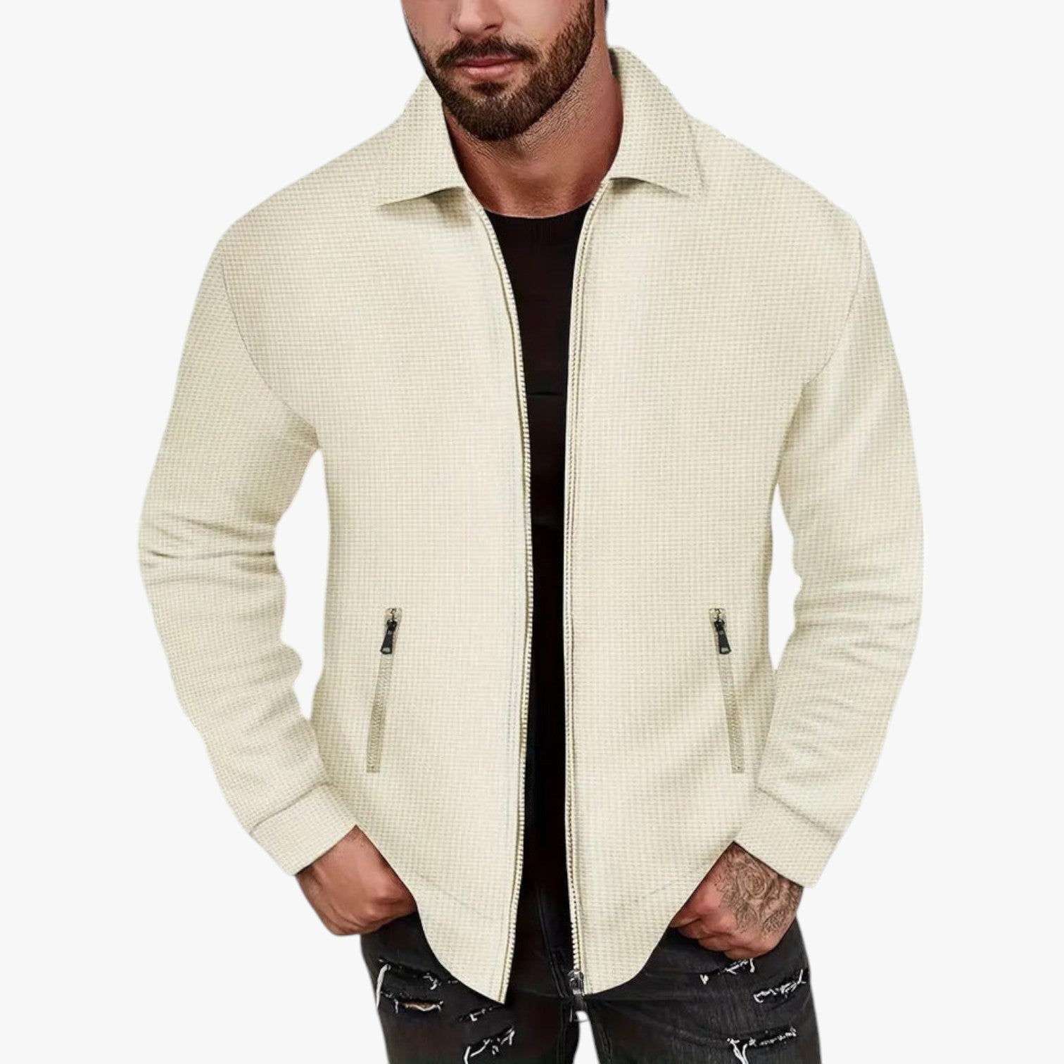 Zarino - Vintage Zip-up-Jacke für Herren